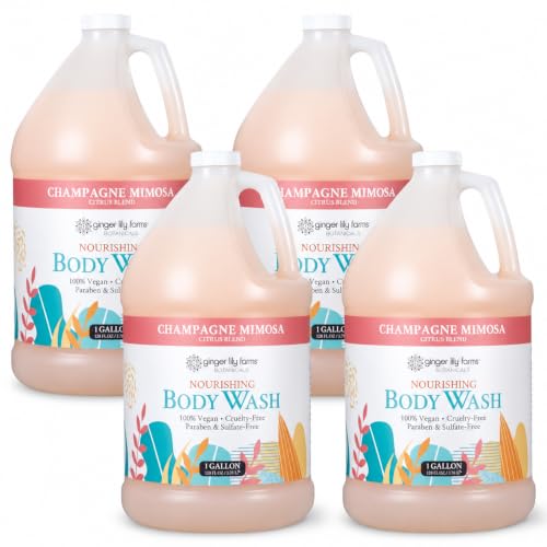 Ginger Lily Farms Botanicals Body Wash, 128oz/4pk, Champagne Mimosa