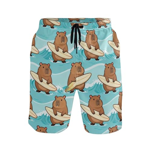 Short de surf capybara homme léger et respirant pour le sport et la plage