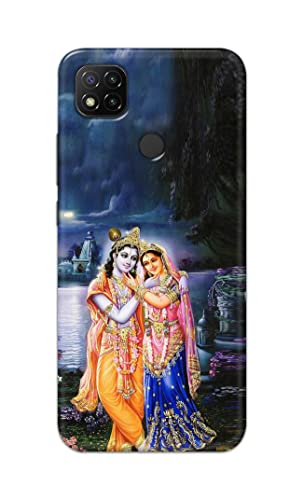 Image of Printed Hard Back Cover Case for Mi Redmi 10A | Mi Redmi 10A Sport Back Cover (Radha Krishna) -1803