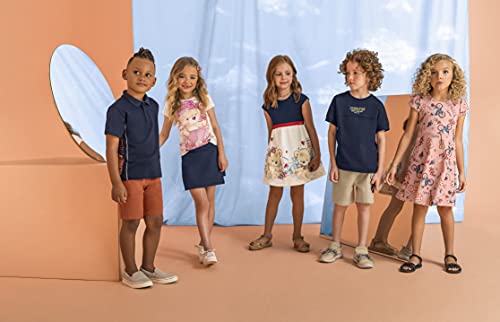 Conjunto Infantil Camiseta e Bermuda em Sarja Meninos Quimby, Azul, 4