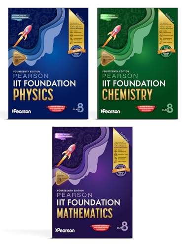 Image of Pearson IIT Foundation' 26 Class 8 Physics Chemistry Mathematics | For JEE, NTSE & Olympiad Exams|JEE Practice Questions | Free acess to Online Assessments, Video Solutions & Interactive Tests