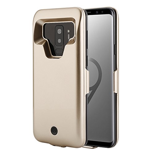 Fancart Funda Bateria Samsung Galaxy S8 Plus, Batería Cargador Externa Recargable Battery Case Power Bank Protectora Case para Samsung Galaxy S8 Plus, Dorado