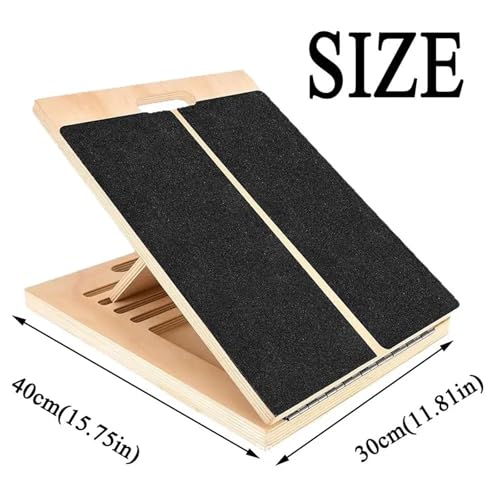 Tabla inclinada de madera para ejercicio y estiramiento miniatura 6