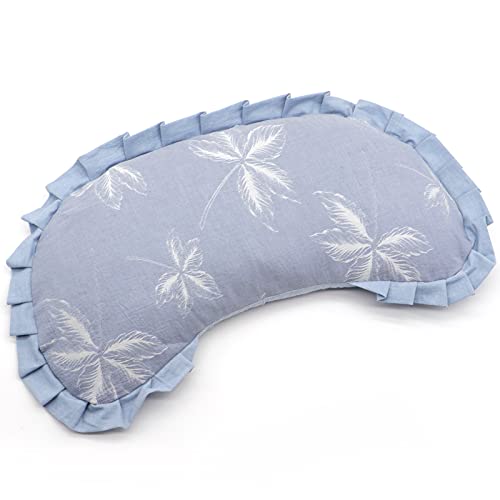 Edomi Buckwheat Hulls Pillow for Sleeping Neck Pillow Adjustable Cervical Crescent Shape Leaves