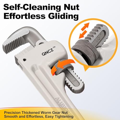 Pipe Wrench Set, Professional Aluminum Pipe Wrench 10,14,18 Inch Heavy Duty Plumbers Wrench for Plumbers, Pipe, Home, Auto Repair - Image 4