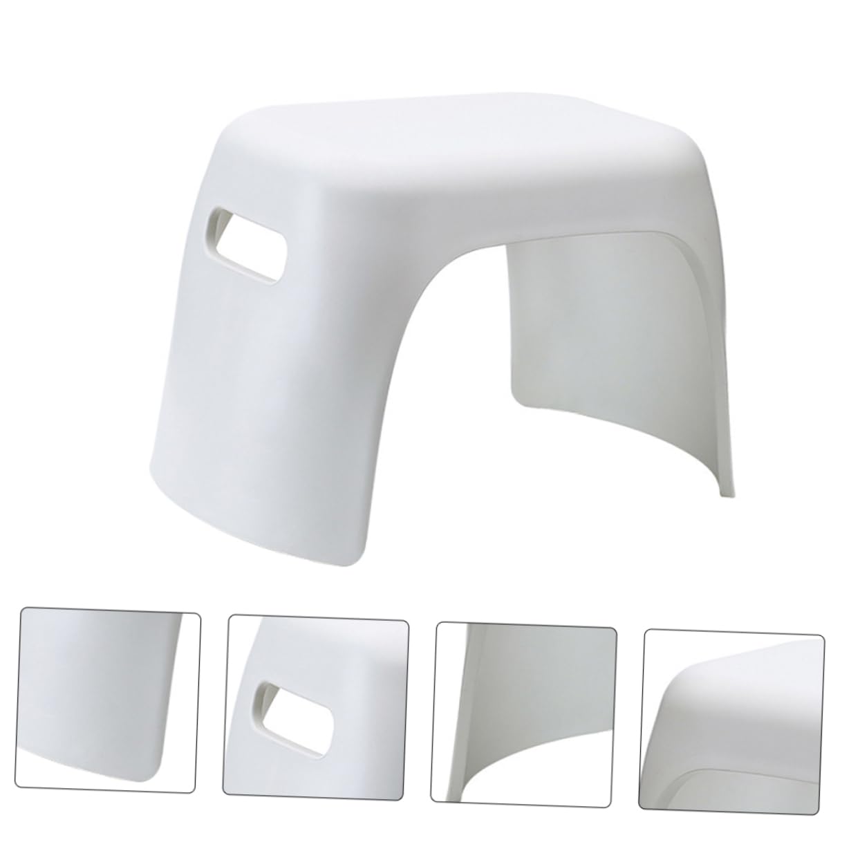 Alipis Taburete Apilable Antideslizante Nórdico Infantil Estilo de Seguro, PP Blanco, 33x20x21cm y Salón y Guardería