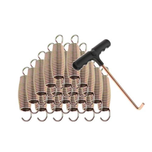 QSTDGVPWトランポリン スプリング 20本パック トランポリン用 交換バネ トランポリン部品 修理ハードウェア Tフック付き トランポリン替えスプリング トランポリンアクセサリー 修理 部品, 9CM