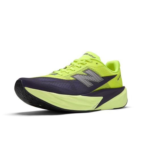 New Balance Men's FuelCell Rebel V5 Running Shoe, Alkaline Green/Boysenberry, 9