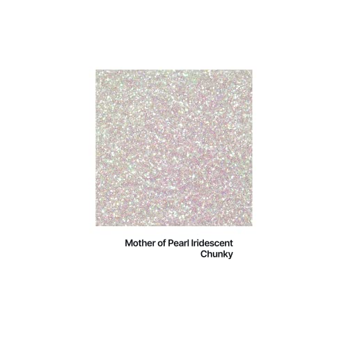 Hemway Premium Ultra Sparkle Glitter Multi Purpose Metallic Flake For Arts Crafts Nails Cosmetics Resin Festival Face - Mother Of Pearl Iridescent - Chunky (1/40" 0.025" 0.6Mm) 10G / 0.35Oz Sample #TOP1