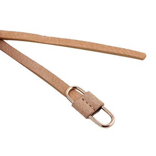 Damara Womens Premium PU Retro Jeans Slim Waist Belt,Black3