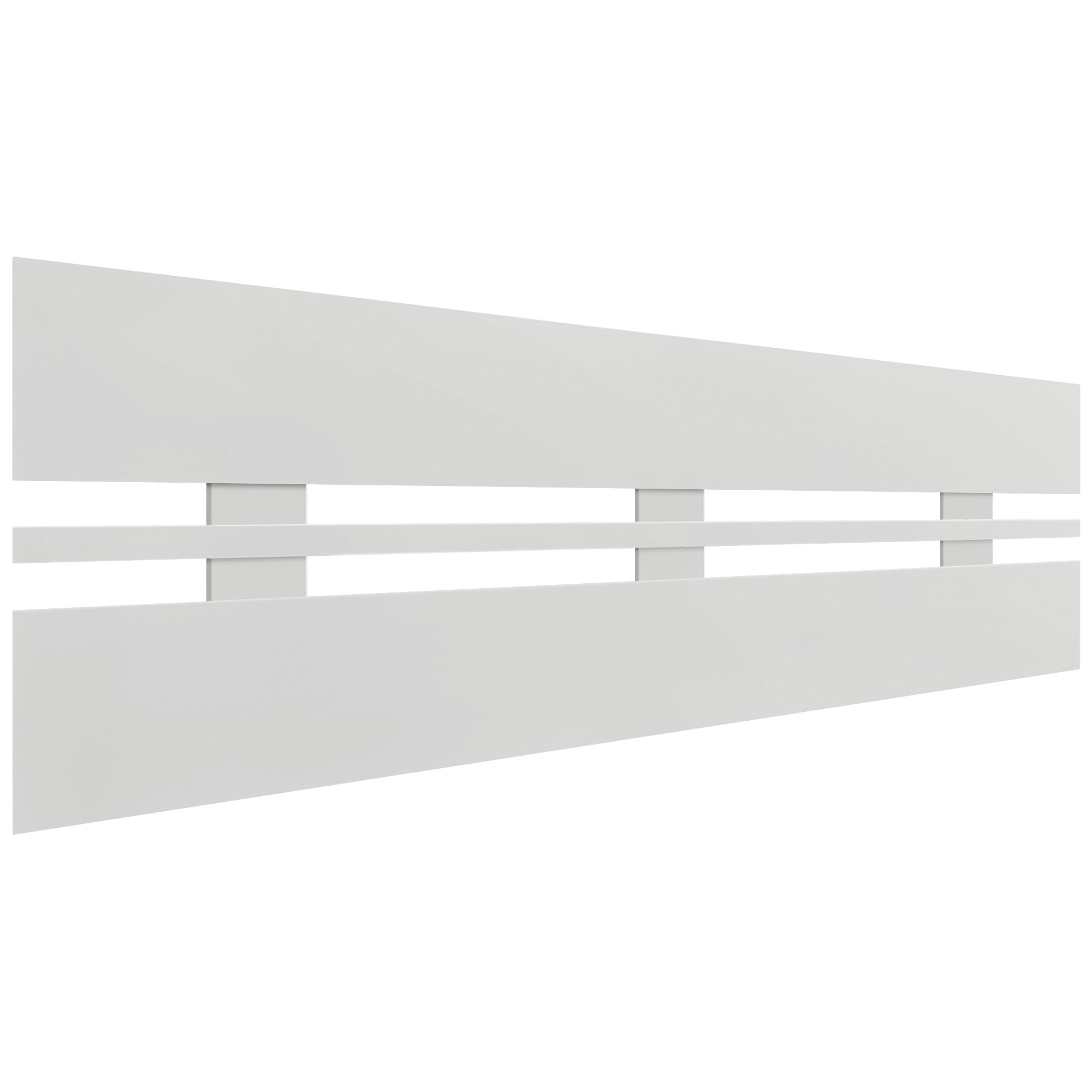 DHOME Tête de Lit en Bois MDF Recyclé Style Horizontal Large pour Lit Type Palette Quincaillerie Incluse (160x46 Horizontal Large, Blanc)