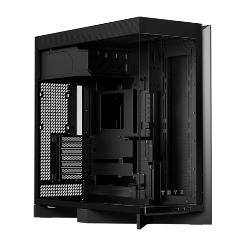 Image of TRYX Luca L70 ATX PC Case Panoramic Glass with Front Panel ATX Case Dual Chamber High Modularity 6000-Series Anodized Aluminum Frame Computer Case 420mm Radiator Support USB 3.2 Type-C I /O Panel