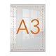 Nobo A3 Posterrahmen aus Acryl, rahmenlos, Eckbefestigung, Hoch-/Querformat, Premium Plus, transparent, 1915590