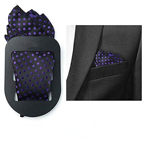 Cuttey Pocket Square - 3 pañuelos de Bolsillo Fijo con Clip para pañuelos, Consejo de Soporte, Placa de fijación, Bolsillo Cuadrado para Hombre, 3 Unidades
