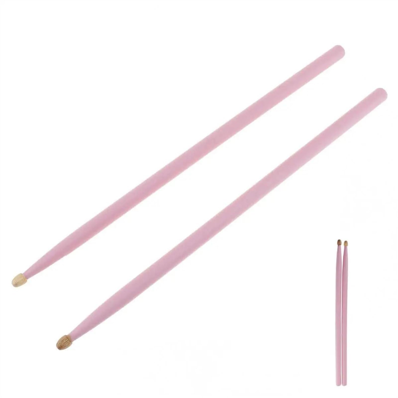 Baquetas para Principiantes 2 Pares De Baquetas De Madera De Arce Coloridas 5A, Baquetas Con Punta De Madera Para Juego De Batería (Color : Pink)