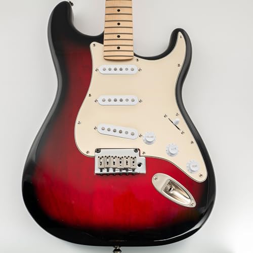 Image of Musiclily SSS 11 Hole Strat Guitar Pickguard for Fender USA /Mexican Made Standard Stratocaster Modern Style, 3Ply Cream