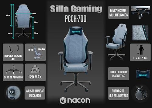 PRO Silla Gaming Gris - Sedia gaming - Immagine 10