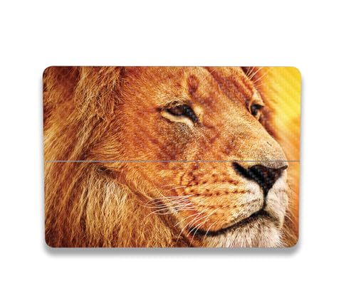 Image of MightySkins Carbon Fiber Skin Compatible with Microsoft Surface Laptop Studio 2 (2023) Full Wrap Kit - Lion Pride | Protective, Durable Textured Carbon Fiber Finish | Easy to Apply | Made in The USA