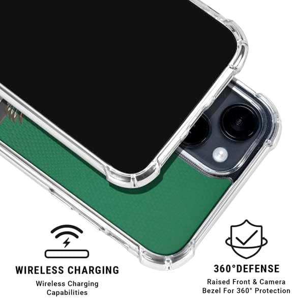 Skinit Clear Phone Case Compatible with iPhone 15 Plus - Officially Licensed NFL Philadelphia Eagles Vintage Design