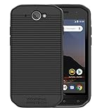 CAT S48C Case, Wireless ProTECH Flex Skin Material Case for Caterpillar CAT S48C phone (Black)