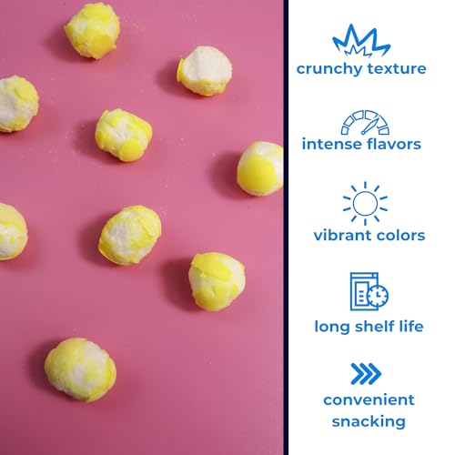 Freeze Dried Candy Variety Pack, Original and Sour Crunchy Candies, Gift Bag Treats, Assorted Fruit Flavors (Set of 4)