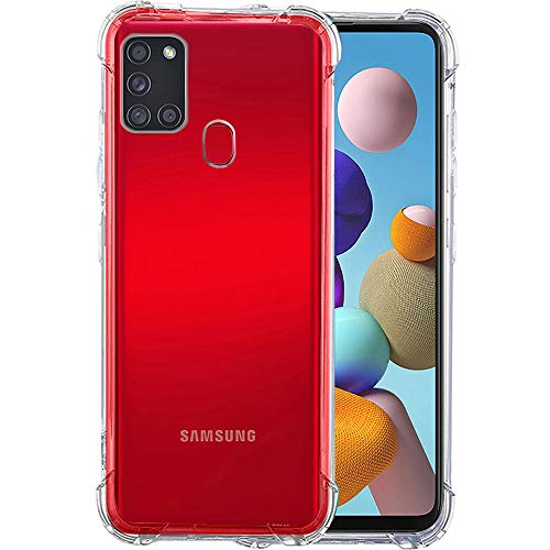 Image of TheGiftKart Transparent Crystal Clear Back Cover Case for Samsung Galaxy A21s | Shockproof Soft TPU Case | Cushioned Edges for Ultimate Protection Back Cover Case (TPU, Transparent)