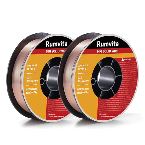 Mig Welding Wire - ER70S-6 .030"(0.8 mm)- 10 Pound Spool - Mild Steel MIG Solid Welding Wire,Low Splatter and High Levels of Deoxidizers 2PCS