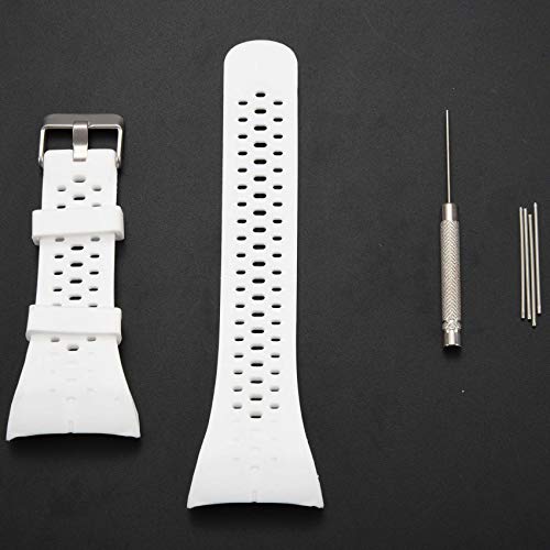 Qonia Silicone Wrist Strap Bracelet For M400 M430 Gps Sports Smartwatch Replacement Wristband Watch Band Straps With Tool White #TOP3