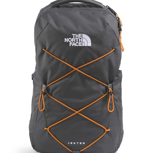 Image of The North Face Jester Everyday Laptop Backpack - Commuter Daypack, Water Repellent, Laptop Sleeve, Anthracite Grey /Dust Orange, One Size