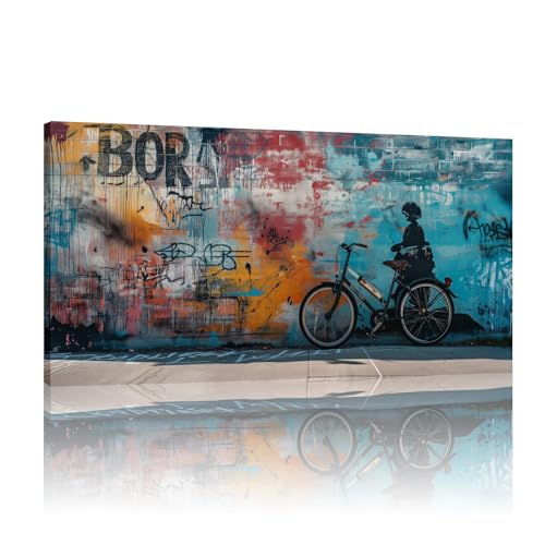 Affiches de Banksy pour mur de salon moderne grande toile graffiti 72x142cm