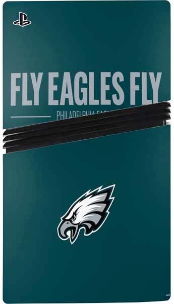 Skinit Decal Gaming Skin Compatible with PS5 Pro Console - Officially Licensed NFL Philadelphia Eagles Team Motto Design