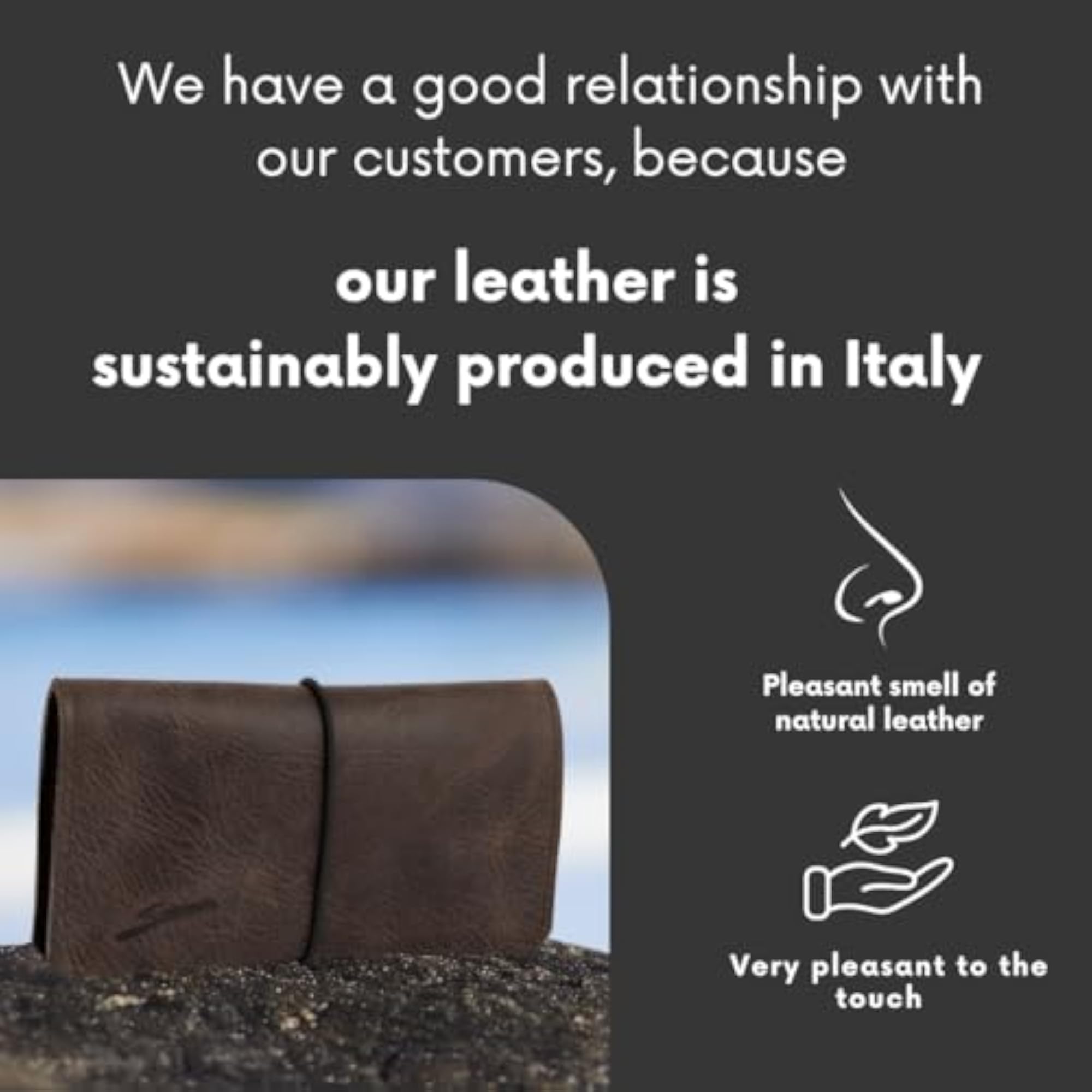 Genuine Italian Leather Rolling Tobacco Pouch