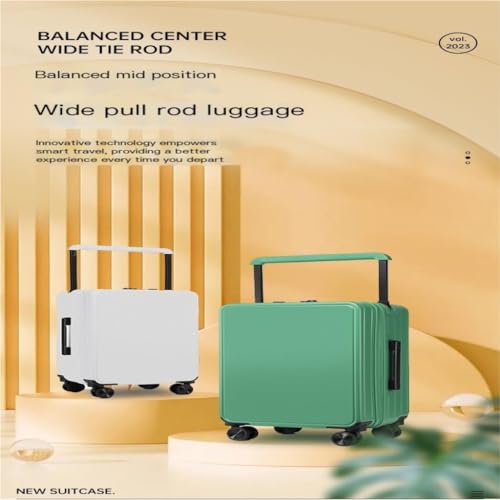 Suitcase Double Front Center Wide Trolley Suitcases For Men And Women Password Suitcases Business Boarding Suitcases Suitcase Tags(Gray,20in)3