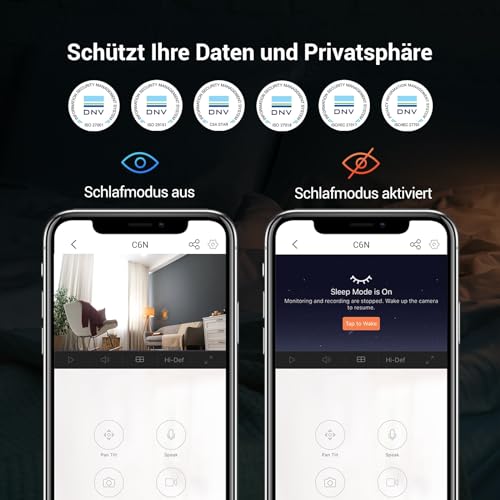 EZVIZ C6N 1080P WLAN IP Kamera, schwenkbare Innenkamera (2er Set) – Produktbild 4