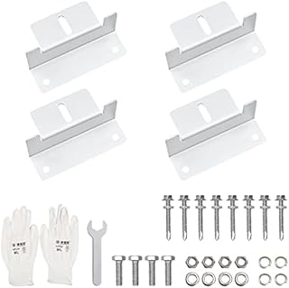 4PCS Solar Panel Bracket, 100mm Aluminum Solar Panel Module Mounting Z Bracket, Solar Panel Mounting Holder Kits with Nuts and Screws for Motorhome Boat Roof Wall Off-Gird Roof