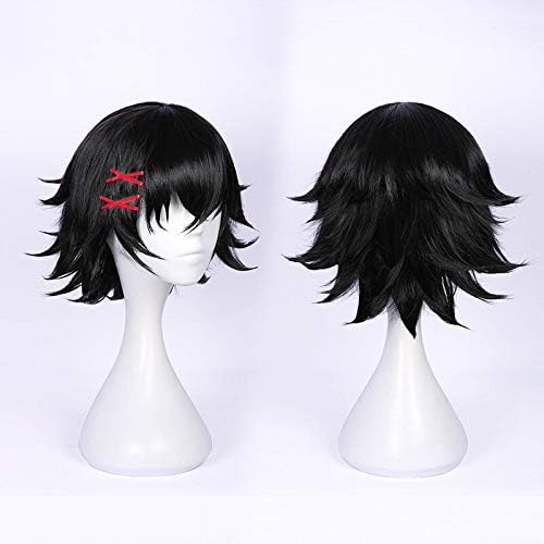 Tokyo Ghoul Juzo Suzuya Juuzou Black Short Heat Resistant Synthetic Hair Cosplay Halloween Party Carnival + Wig Cap + Hairpin