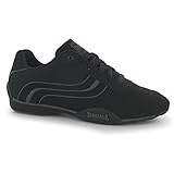 Schnürschuh Lonsdale Herren Turnschuhe Sneakers Trainers Schuhe Freizeit Sport NEU Camden (43.5, Schwarz / Schwarz)