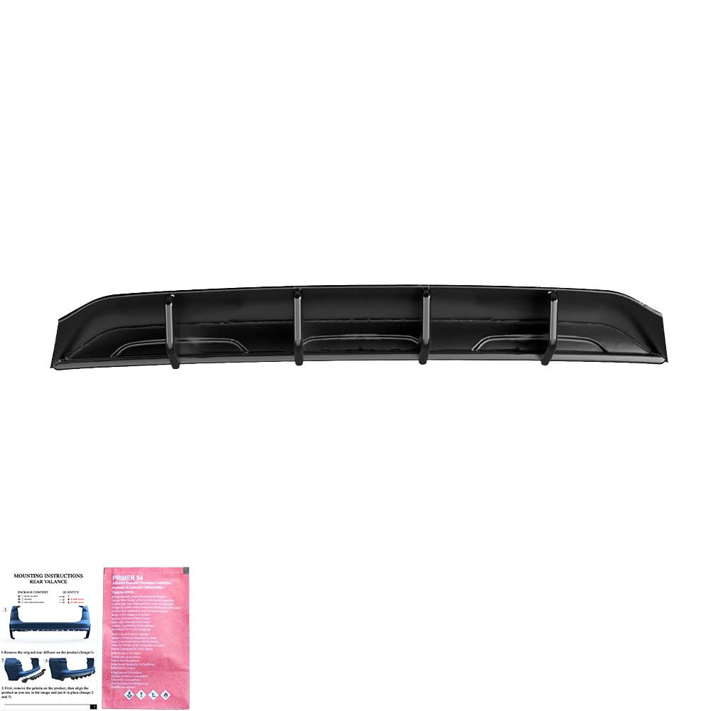 Diffusor Heckdiffusor Heck Ansatz ABS Glanz Schwarz Passend Für Volkswagen Tiguan Mk3 2024+ RLine - 4034