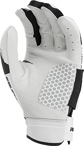 Rawlings | Workhorse Pro Fastpitch Softball Batting Gloves | Double Strap | Impax Pad | Adult X-Large | Black #TOP3
