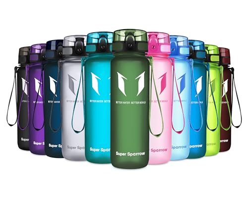 Super Sparrow Trinkflasche - Tritan Wasserflasche - 500ml - BPA-frei - Ideale Sportflasche - Sport, Wasser, Fahrrad, Fitness, Uni, Outdoor - Leicht, Nachhaltig