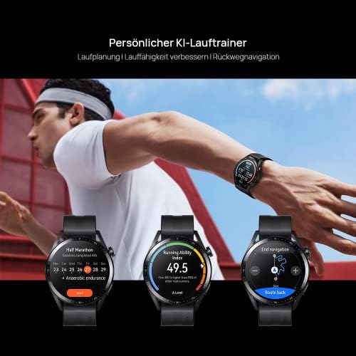 HUAWEI Smartwatch Watch GT 3 42 mm, długi czas pracy baterii, monitorowanie SpO2, dokładny monitoring tętna, 100+ trybów treningowych, połączenia Bluetooth, biały