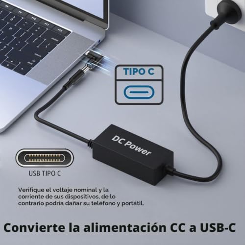 Adaptador de alimentación chenyang con entrada DC 4.5x3.0 mm a USB C 65W angular 5
