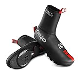 GIYO Cycling Shoe Covers Neoprene Waterproof, S-XXL Winter Proof PU Leather Thermal Warm Full Bicycl