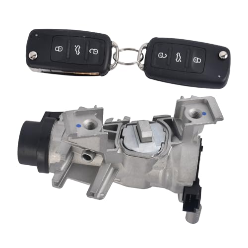 Interrupteur d'allumage serrure d'allumage avec 2 clés + télécommande pour Golf 5, Golf 6, Golf Plus 1K0905851B