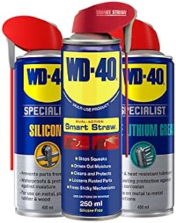 WD-40 Multi-Use Product, Silicone, and White Lithium Grease 250ml 3-Pack Bundle