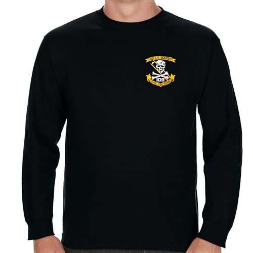 Jolly Rogers VF-103 Double Sided Long Sleeve Fear The Bones Design Poly Blend