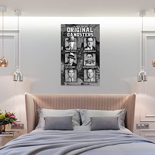 Bludug Original Gangsters Poster Mafia Mob Art Posters Canvas Painting Wall Art Poster For Bedroom Living Room Decor16X24Inch(40X60Cm) #TOP7