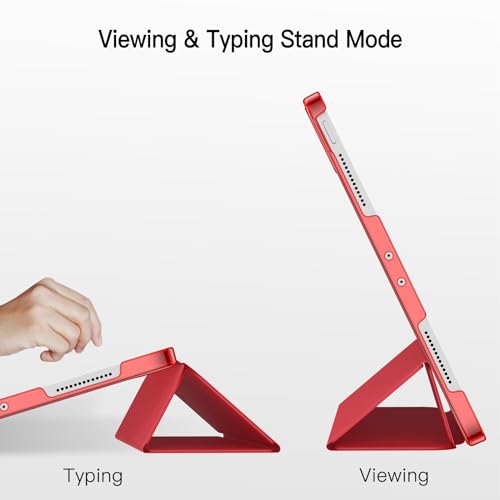Image of JETech Cover Case for iPad Pro 11-Inch, 2022 /2021 /2020 /2018 Model (4th /3rd /2nd /1st Generation), Compatible with Pencil, Cover Auto Wake /Sleep (Red)