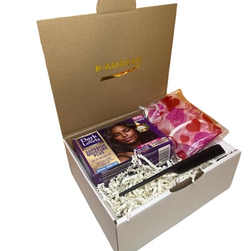 Haar Relaxer Kit für Afro & Natürliches Haar – No-Lye Relaxer Set mit Kamm & Duschhaube | Komplettes At-Home Glättungs-Set für Seidig Glattes Haar