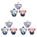 NUOLUX 9 Pcs Mignons Elephant Kids Toy Toy Squelsi